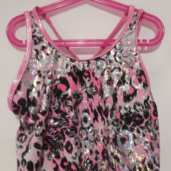 IN DANCEWEAR | size 6 XL | Girls' Pink, Silver and Black Glittery Dance Outfit - Picture 4 of 16